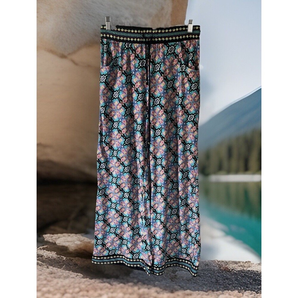 Nanette Lepore Swim Paloma Beach Paisley Print Pant Cover Up Size Medium